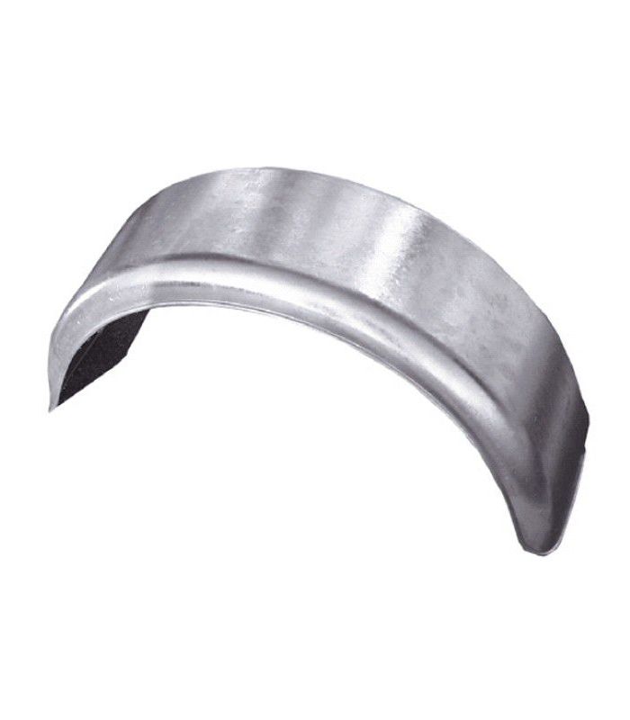 Spatscherm staal 1 zijde rond, 1 zijde vlak 8"