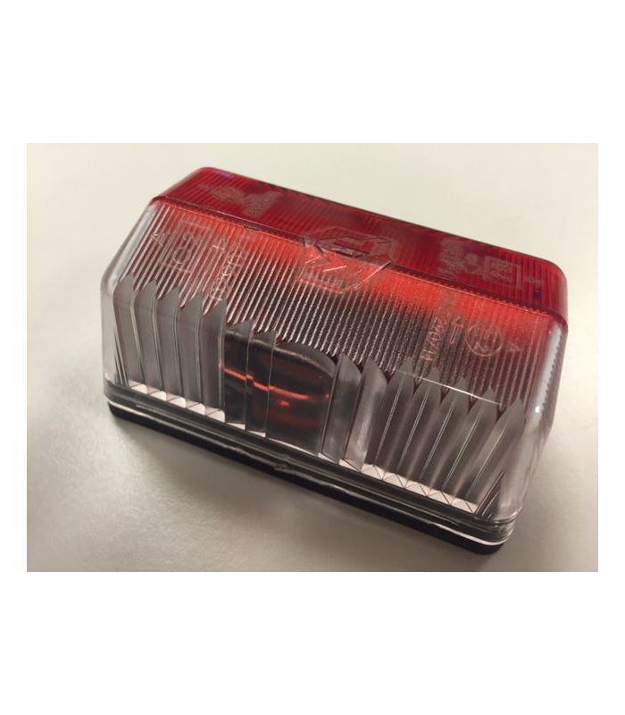 Breedtelicht rood/wit recht