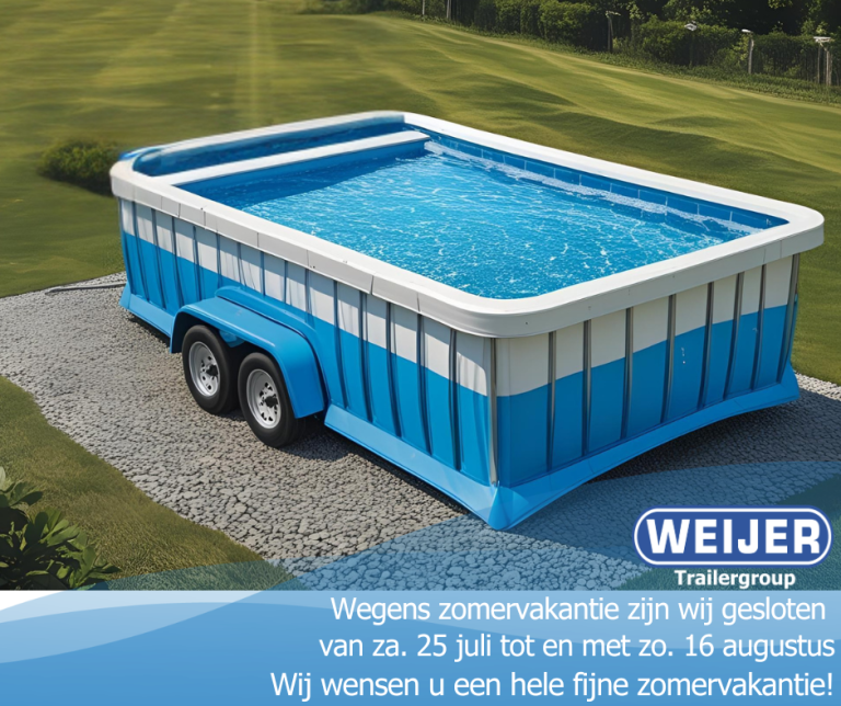 Vakantiefoto zwembadaanhangwagen